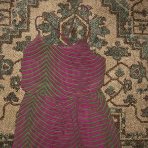 Summer Fun Dress by The RAGE Pink and Green Print